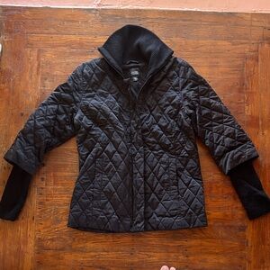 Eileen Fisher Black Quilted Puffer Jacket